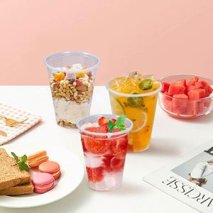 Impression de logo personnalisée, vente en gros de gobelets en plastique PET transparents jetables pour boissons froides et café, avec couvercle, en PLA, de 8, 10, 12, 14, 16 et 32 oz. - Product Image 3