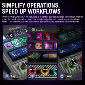 Mirabox เครื่องเล่น N4Pro สตรีมเด็ค Plus <span class=keywords><strong>Pro</strong></span> แผงควบคุมแมโครแบบตั้งโปรแกรมได้พร้อมปุ่ม LCD ไฟ RGB และแหล่งรวม USB ส่งตรงจากโรงงาน - Product Image 5