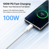 Cable de Carga Rápida USB-C a USB-C PD 3.0 de 100W, 1.8M, 5A, con Chip Inteligente E-Marker para Cámara y Auriculares, Venta al Por Mayor, OEM, ODM