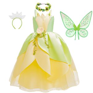 Robe d'anniversaire pour filles, tenue d'été sans manches, costume de cosplay de fée Tinkerbell, princesse - Product Image 1