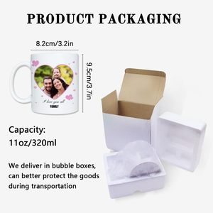 Venta al por mayor, regalo personalizado barato, foto personalizada, nombres, palabras de texto, 11oz, colorido, oficina de negocios, taza de café de cerámica - Product Image 4
