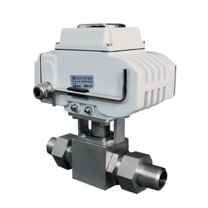 COVNA DN40 1,5 pouce 2 voies 24 volts 5000 PSI Vanne à boisseau sphérique en acier inoxydable haute résistance avec moteur d'actionnement - Product Image 1