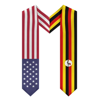 Étole de remise de diplôme de haute qualité, conçue sur mesure, drapeau d'Ouganda, polyester écologique, impression numérique, style moderne, promotion