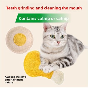 Jouet à mâcher en éponge de loofah aromatisé à <span class=keywords><strong>la</strong></span> catnip pour chats - Nettoyage des dents et des molaires, développement de l'intelligence, utilisation quotidienne - Product Image 5