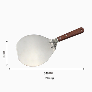 Outil de pâtisserie YINHAO, <span class=keywords><strong>pelle</strong></span> à <span class=keywords><strong>pizza</strong></span> en acier inoxydable <span class=keywords><strong>pour</strong></span> <span class=keywords><strong>pizza</strong></span> maison, spatule, <span class=keywords><strong>pelle</strong></span> à gâteau, <span class=keywords><strong>support</strong></span> à gâteau avec manche en bois - Product Image 3