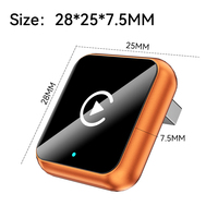 Último Modelo de Carplay Inalámbrico para Auto, Mini Carplay USB con Pantalla de Vidrio Metálico Naranja, Compatible con Android Auto