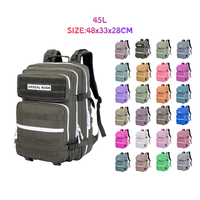 Sac à dos de voyage tactique 45L, approuvé par les compagnies aériennes avec poche pour bagages, compatible TSA, compartiment pour ordinateur portable 17'', sac de voyage urbain