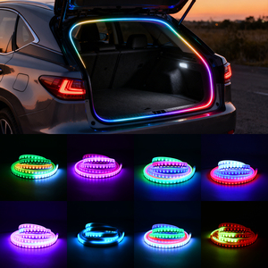 <span class=keywords><strong>Bande</strong></span> lumineuse <span class=keywords><strong>LED</strong></span> pour coffre de voiture avec capteur automatique, contrôle RGB par application, éclairage ambiant dynamique à flux continu, accessoires de décoration flexibles - Product Image 5