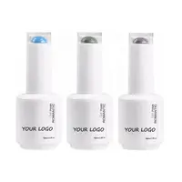 OEM Großhandel benutzer definierte 5ml 8ml 15ml weiße leere Glasflasche für UV-Gel Nagellack mit Kappe und Pinsel Nagellack Flasche