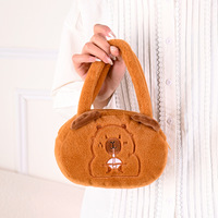 2024 filles populaires mignon peluche marsouin souris poche petits sacs ronds dames luxe stockage sac à main pour les enfants
