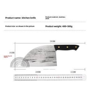 Cuchillo de Hueso Forjado a Mano, Cuchillo de Carnicero de Acero Inoxidable de Alta Calidad, Cuchillo para Rebanar Carne con Mango de Madera de 18 cm, Ambidiestro - Product Image 5