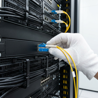Cordon de brassage fibre optique monomode LC-LC 4 fibres pré-testé en stock, personnalisable OEM, jaune, pour projet de distribution multi-cœurs FTTH