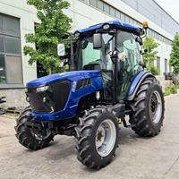 Ferme agricole 90 HP 4x4 tracteur à moteur diesel à quatre roues motrices avec cabine et climatiseur