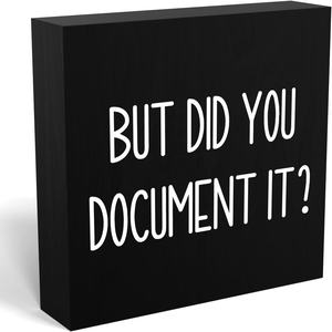 ป้ายกล่องไม้ตกแต่งสำนักงานตลกขนาด5x5นิ้วแต่คุณทำเอกสารของตกแต่งโต๊ะบ้านไร่แบบชนบท - Product Image 5