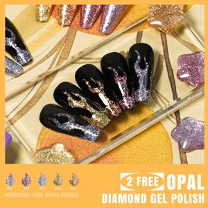 2 Esmaltes de <span class=keywords><strong>Gel</strong></span> con Diamantes de Ópalo Gratis, 20 Colores de Brillo Holográfico Brillante para Arte de Uñas de Lujo, Fórmula Segura Sin HEMA/TPO - Product Image 5