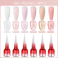 Base d'eau de polissage de gel UV de gelée de glace transparente nue professionnelle de marque de distributeur PRO de 15ml avec la lampe de LED fournisseur d'OEM