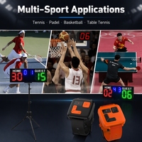 Tableau de score de tennis LED portable GANXIN avec support trépied haut, contrôle par montre, compteur de points numérique pour entraînement et club
