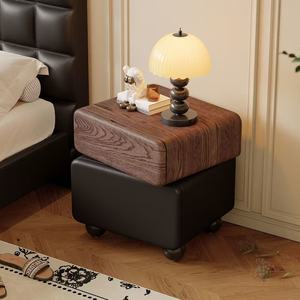 Solid wood bedside table, new 2026 style, <b>small</b> and narrow, simple storage <b>drawer</b> unit for bedroom use. - Product Image 1