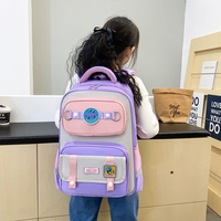 Mochila Escolar de Nailon Impermeable de Alta Densidad y Buena Calidad, Multifuncional, para Niños de Primaria, Protección para la Espalda, para Niños y Niñas, Uso Diario