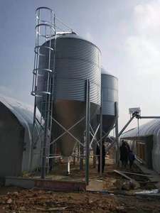 3-50T Silo de stockage de céréales de blé en <span class=keywords><strong>acier</strong></span> silo de matières premières d'alimentation de fond de trémie de tour pour ligne d'alimentation de bétail de ferme de poulet - Product Image 5