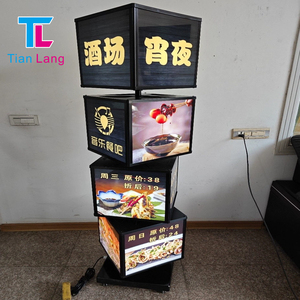Tianlang xoay hộp đèn LED hiển thị cho Bảng menu quảng cáo ngoài trời, bảng hiệu chiếu sáng 4 mặt cho quán cà phê và sử dụng kinh doanh - Product Image 3