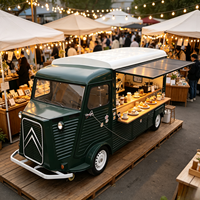 Camion à café motorisé entièrement équipé avec équipement à café italien, construction en fibre de verre pour les cafés expresso, les événements et la restauration