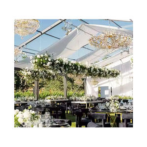 Vente en gros de luxe grande couverture en PVC 10X30m tente d'événement intérieur/extérieur église mariage fête chapiteau voile pour réception salon professionnel - Product Image 5