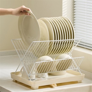 Non-Folding <b>Kitchen</b> Dish Drain <b>Rack</b> Standing Home Stainless Steel Waterproof Multifunctional Chopsticks Tableware <b>Storage</b> <b>Rack</b> - Product Image 1