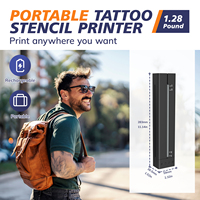 Mesin Printer Termal untuk Stencil Tato, Printer Nirkabel Bertenaga Baterai, Mesin Fotokopi Termal Tato, Printer Transfer