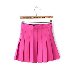 Jupe plissée taille haute couleur unie pour femme, style tennis, printemps-été - Product Image 5