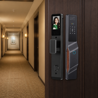 Serrure Intelligente Tuya avec Reconnaissance Faciale 3D, Interphone Vidéo, Empreinte Digitale, Mot de Passe, Déverrouillage à Distance via Application, Aluminium, Cloud WiFi, Maison Intelligente