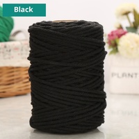 Cordon en coton cardé coloré teinté de 4 mm pour le bricolage, la tapisserie faite à la main, le matériel de suspension murale