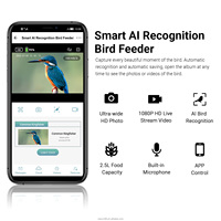 Caméra de surveillance de la faune de jardin extérieure, mangeoire à oiseaux avec caméra, reconnaissance des espèces d'oiseaux par IA, mangeoire intelligente avec caméra