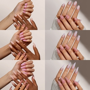 XCOATTIPS - 160 Uñas Postizas Largas Tipo Bailarina, Color Nude Natural, de Alta Calidad, Uñas de Gel Suave X, Uñas a Presión, Venta al Por Mayor - Product Image 5