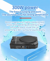 Subwoofer Activo para Auto RC de 12V y 10 Pulgadas, Bajo el Asiento, con Amplificador, Carcasa de Aluminio para Bajos Superiores e Instalación