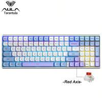 Clavier mécanique AULA S100 PRO, nouveau, 99 touches, rétroéclairage RVB, plastique, hot-swap, trois modes, 2.4G, USB C, ergonomique, pour ordinateur de bureau