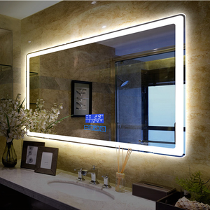 Specchio <span class=keywords><strong>LED</strong></span> da Bagno Moderno Antiappannamento con Interruttore Touch Intelligente e Display di Temperatura e Ora - Product Image 2