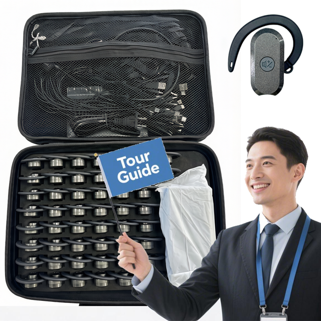New Wireless Translator Audio Tour Guide System Equipment Receiver Headphone for Multi Language Conference museum