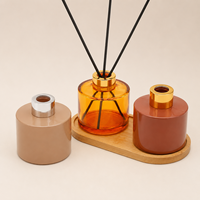Bouteille diffuseur de parfum cylindrique en verre 100 ml avec bouchon à vis, couleur personnalisée, 100 pièces, pour diffuseur à bâtonnets domestique