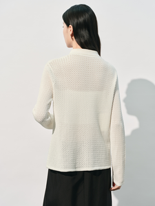 <span class=keywords><strong>Cardigan</strong></span> Primaverile Casual da Donna in <span class=keywords><strong>Cotone</strong></span> <span class=keywords><strong>Bianco</strong></span> Puro, Sottile ed Elegante, a Maniche Lunghe e Traspirante - Product Image 3