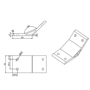Produsen Cina 6145 msr penjualan baru 4 lubang di dalam sudut mendukung 3060 135 derajat konektor <span class=keywords><strong>6060</strong></span> untuk profil <span class=keywords><strong>aluminium</strong></span> 30 40 45 - Product Image 2