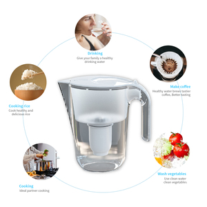 Pichet à eau manuel Coolway OEM/ODM avec filtre alcalin PH, capacité de 3,2 L, durée de vie du filtre de 60 jours - Product Image 2