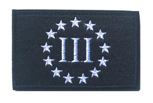 美国国旗铁贴片-<span class=keywords><strong>3</strong></span>% 细蓝线刺绣环保手工钩环帽子紧固件 - Product Image 6