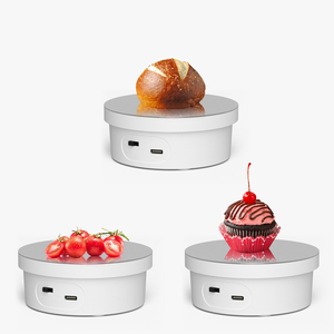 10cm specchio ricaricabile Top <span class=keywords><strong>Display</strong></span> Stand di 360 gradi giradischi rotanti fotografia RGB luce LED piattaforma di tiro - Product Image 1