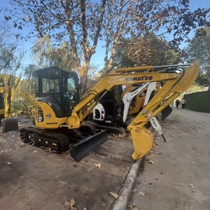 Mini-excavatrice Komatsu PC35MR d'occasion, excavatrice sur chenilles Komatsu de 3,5 tonnes avec lame de bouteur, mini-excavatrice à bas prix à vendre - Product Image 1