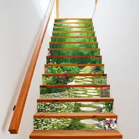 계단 계단 계단 장식 스티커 침실 거실 배경 벽 스티커 혁신 방수 자기 접착 계단 스티커