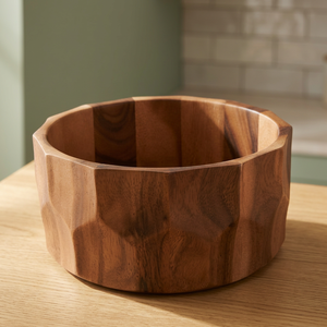 Tazón de Palomitas de Maíz de Madera de Moda, Estilo Clásico, Forma Decorativa, Ecológico, Apto para Lavavajillas, Tazón para Exhibir Frutas y Ensaladas al Vapor - Product Image 1