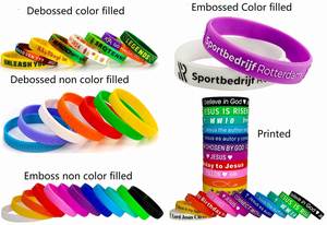 Bracelets en silicone personnalisés en gros – Bracelets en caoutchouc avec logo et message pour cadeaux promotionnels - Product Image 6