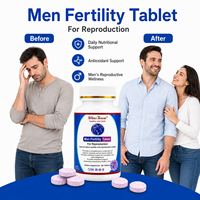 Comprimé Fertilité Hommes de Haute Qualité, Supplément pour la Fertilité Masculine, Augmente le Nombre et la Vitalité des Spermatozoïdes, Soutient l'Énergie et la Performance chez l'Homme