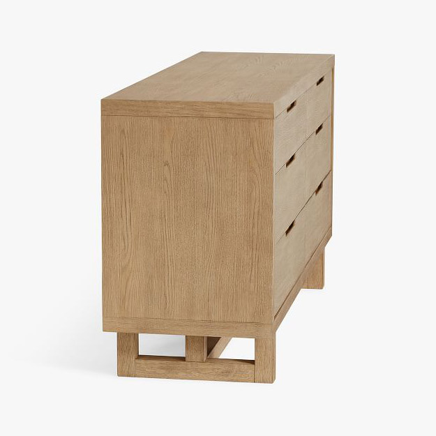 Hot selling contemporary modern oak wood home bedroom furniture wooden 6-drawer dresser